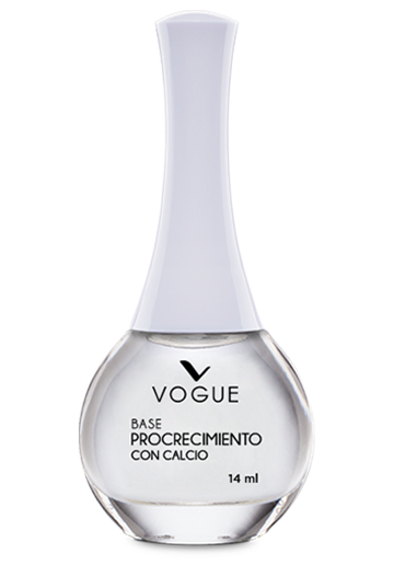 esmaltes vogue  efecto gel base procrecimiento con calcio
